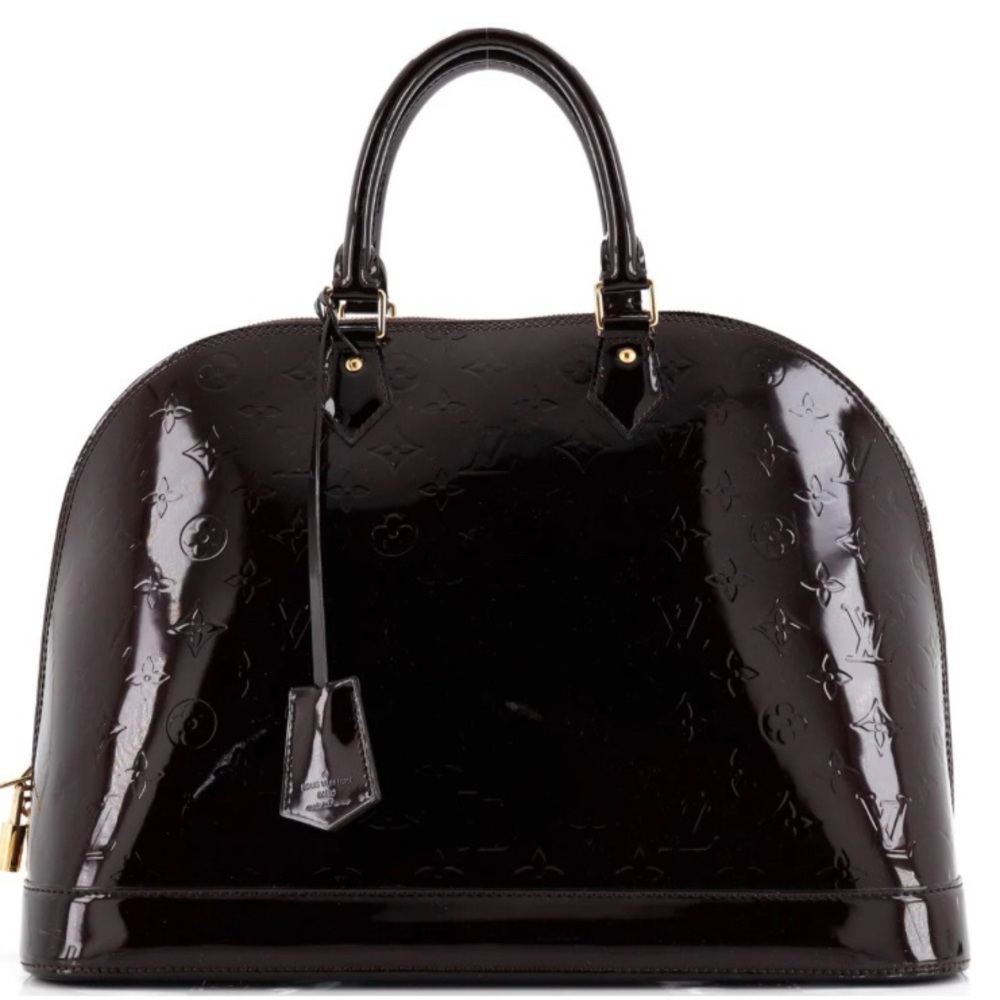 Louis Vuitton Vernis Alma MM Burgundy - Picture 2 of 14